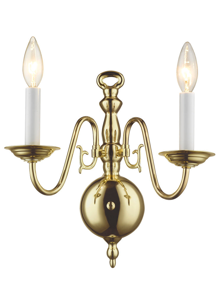 Livex Lighting WILLIAMSBURGH 5002-02 Sconce Traditional - Polished Brass