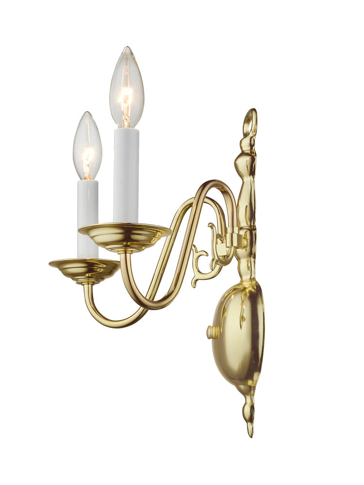 Livex Lighting WILLIAMSBURGH 5002-02 Sconce Traditional - Polished Brass