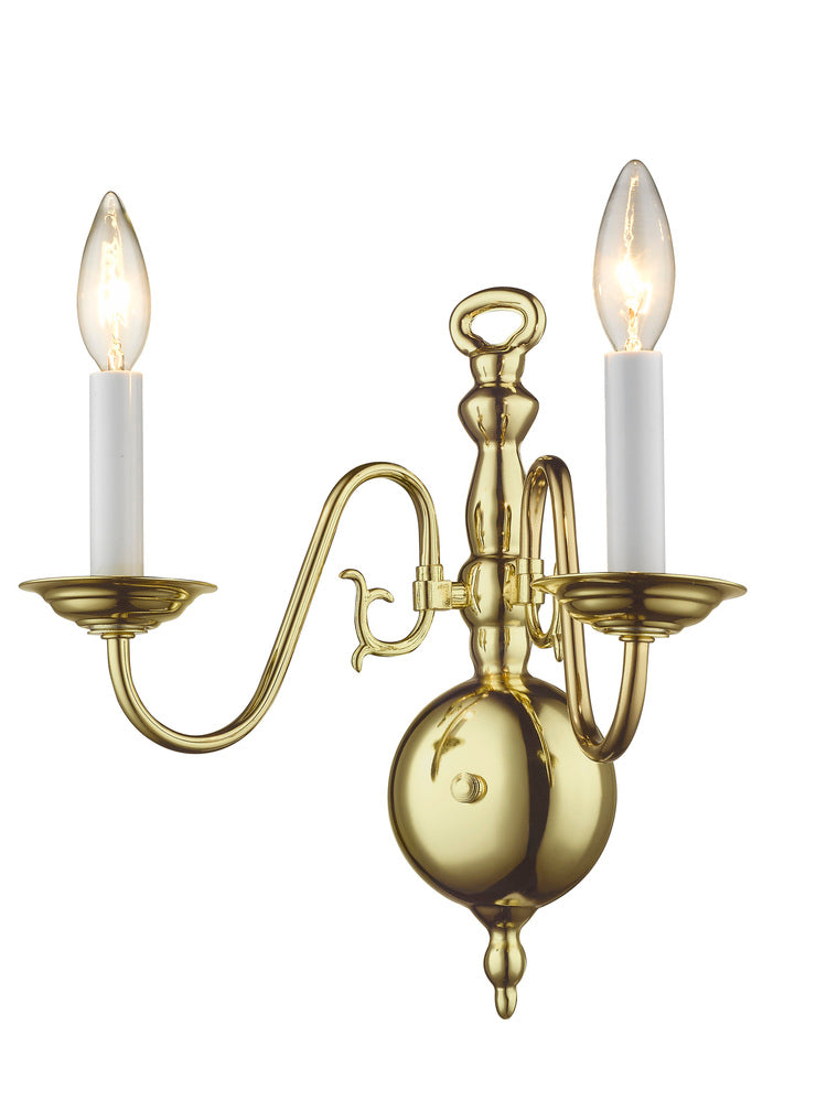 Livex Lighting WILLIAMSBURGH 5002-02 Sconce Traditional - Polished Brass