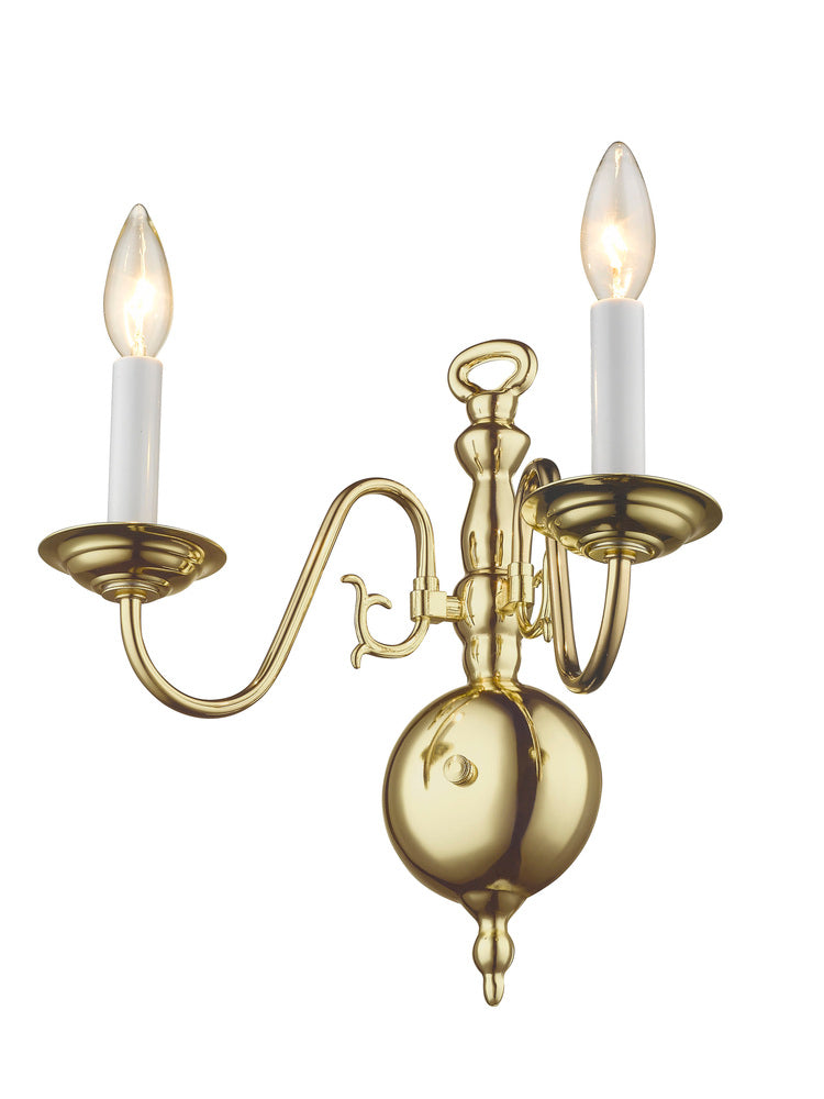 Livex Lighting WILLIAMSBURGH 5002-02 Sconce Traditional - Polished Brass