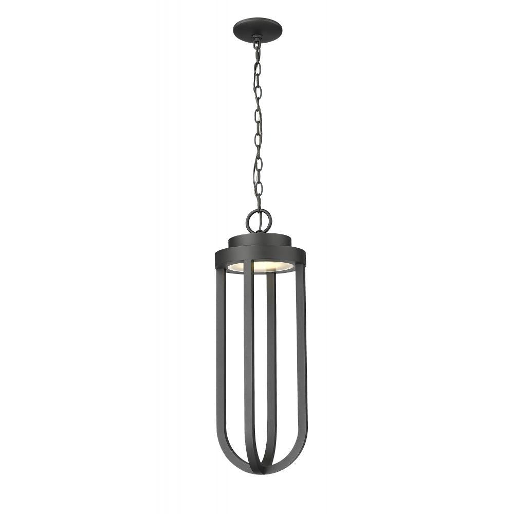 1 Light Outdoor Chain Mount Ceiling Fixture-Sand Blast