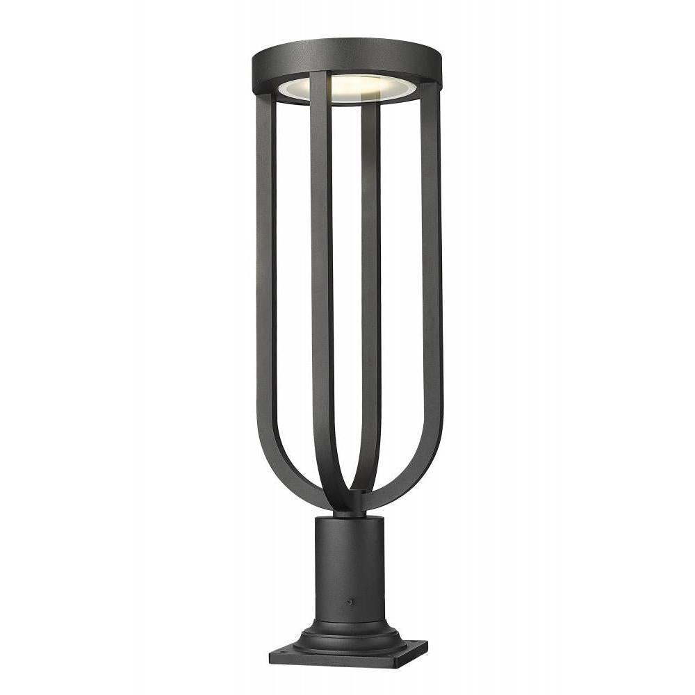 1 Light Outdoor Pier Mounted Fixture-Sand Blast