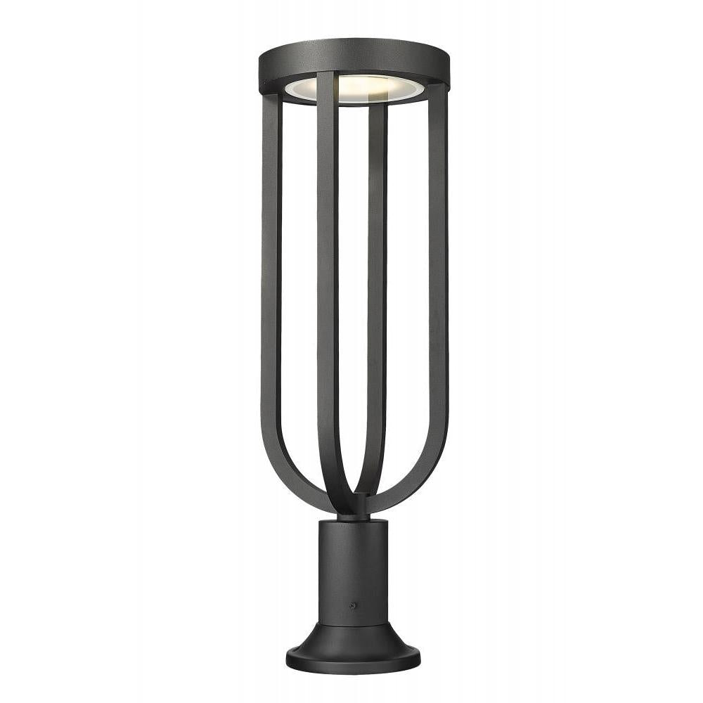 1 Light Outdoor Pier Mounted Fixture-Sand Blast