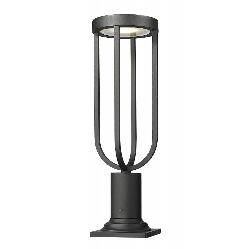 1 Light Outdoor Pier Mounted Fixture-Sand Blast