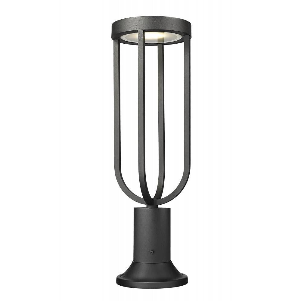 1 Light Outdoor Pier Mounted Fixture-Sand Blast
