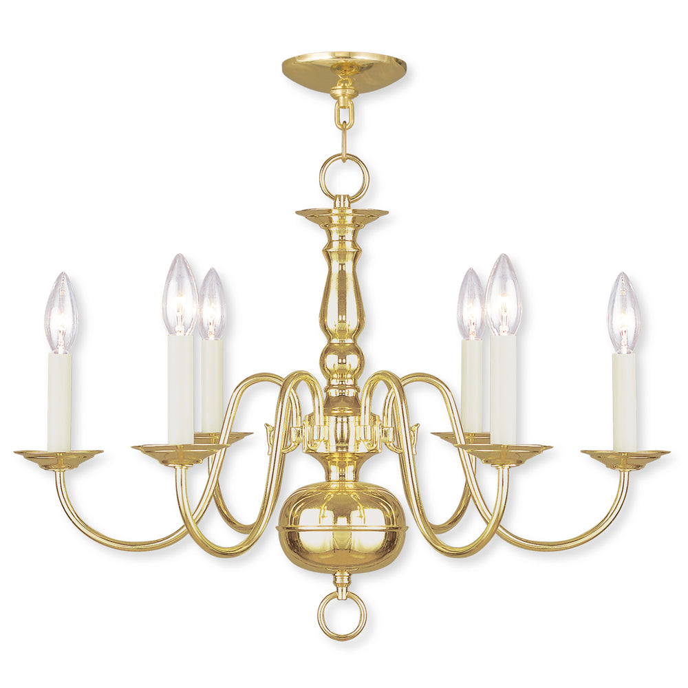 Livex Lighting WILLIAMSBURGH 5006-02 Chandelier Traditional - Polished Brass