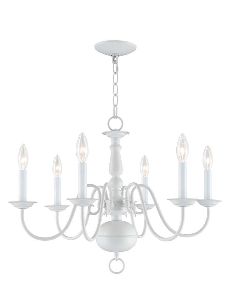 Livex Lighting WILLIAMSBURGH 5006-03 Chandelier Traditional - White