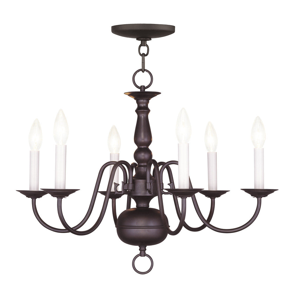 Livex Lighting WILLIAMSBURGH 5006-07 Chandelier Traditional - Bronze