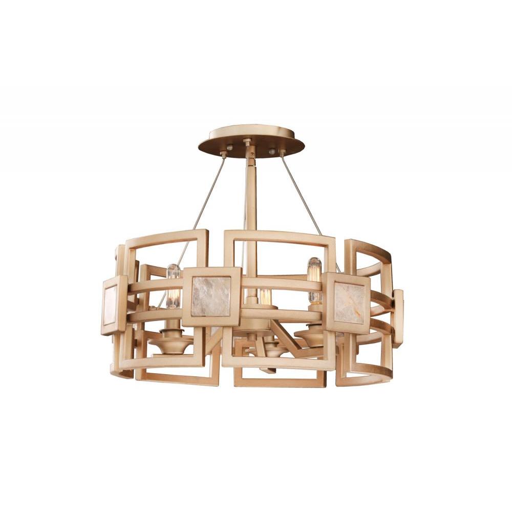 Metropolis 17 Inch Semi Flush Mount – Modern Gold – 500640MG