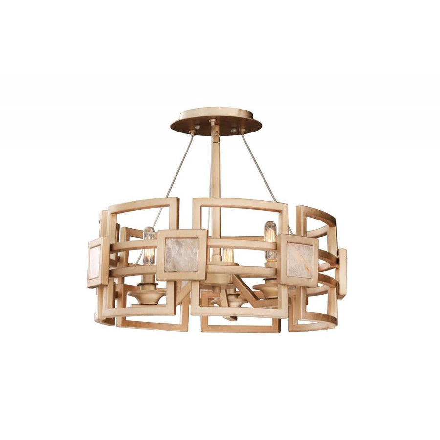 Metropolis 17 Inch Semi Flush Mount – Modern Gold – 500640MG