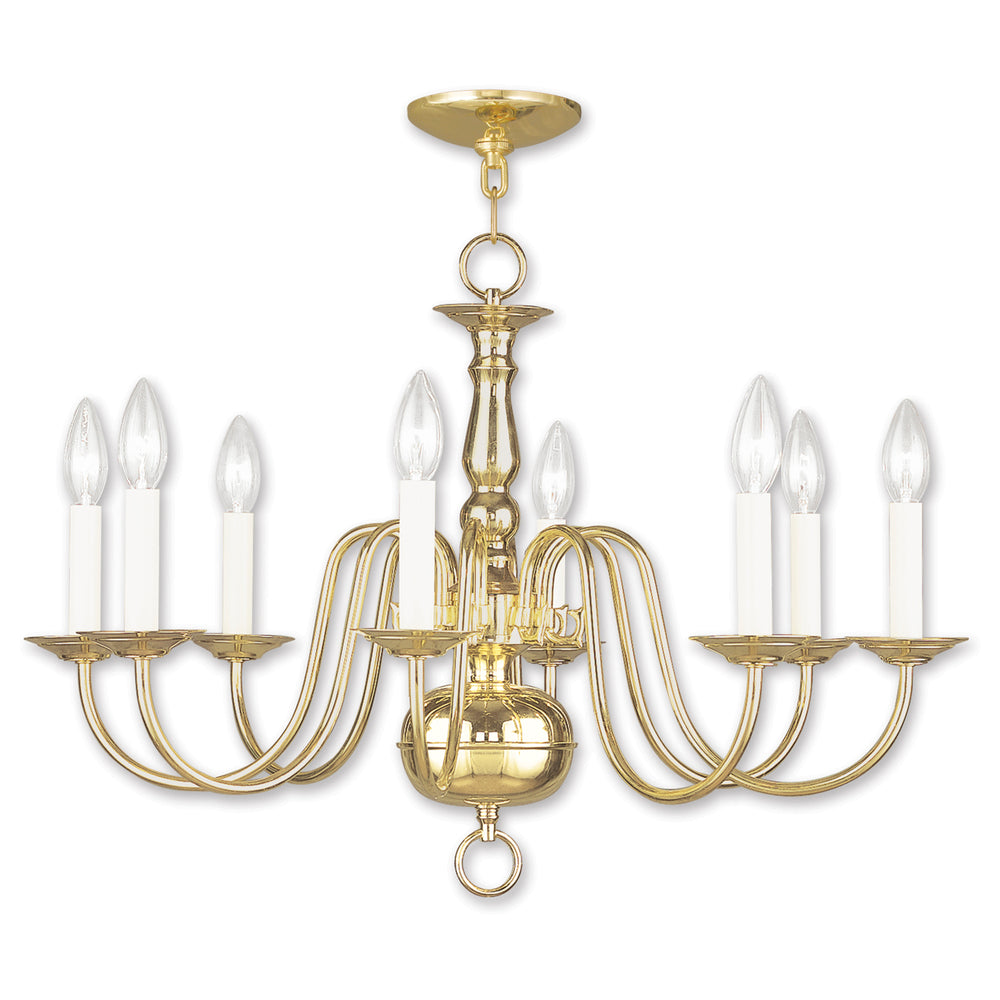 Livex Lighting WILLIAMSBURGH 5008-02 Chandelier Traditional - Polished Brass