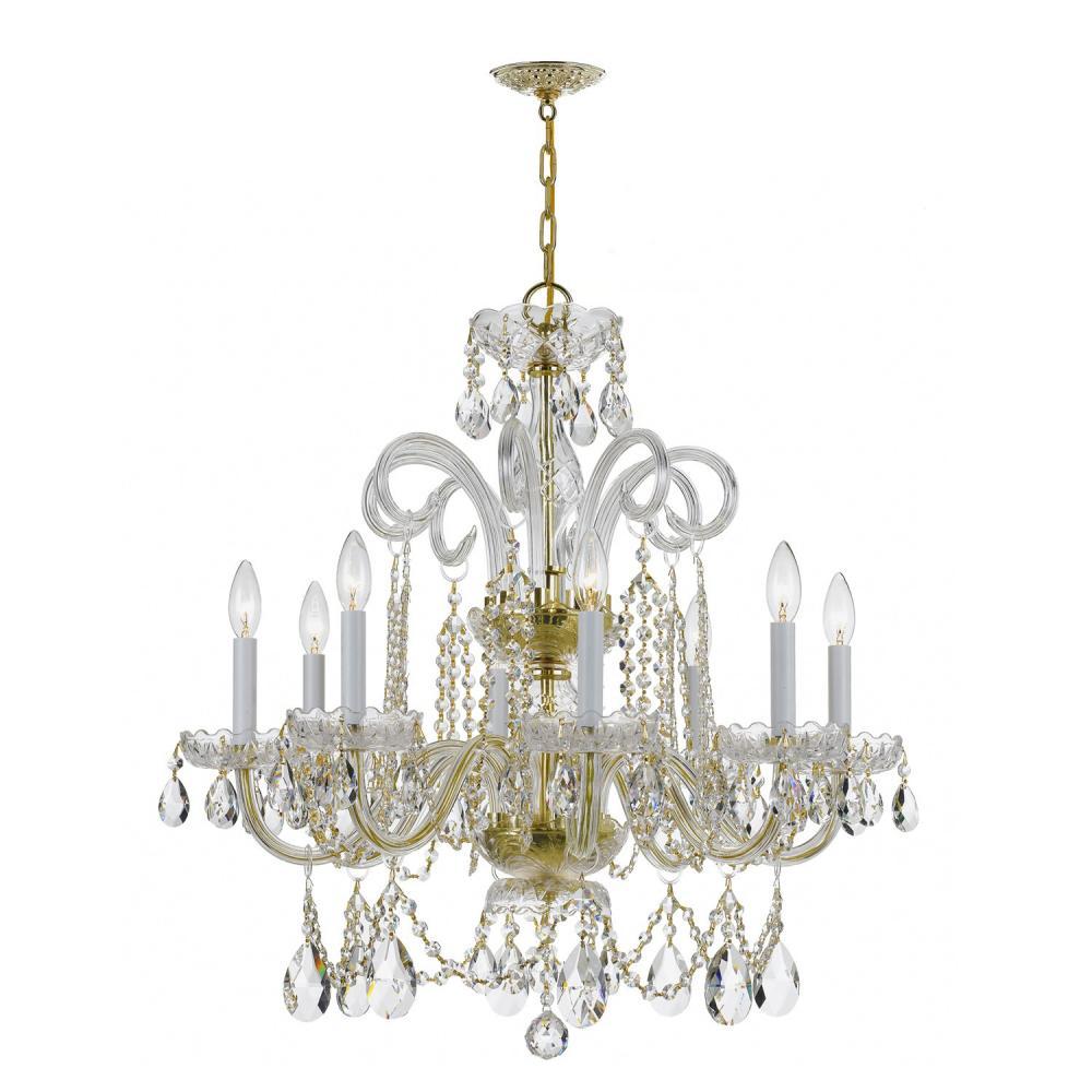 Crystorama TRADITIONAL CRYSTAL 5008-PB-CL-MWP Chandelier Americana - Polished Brass