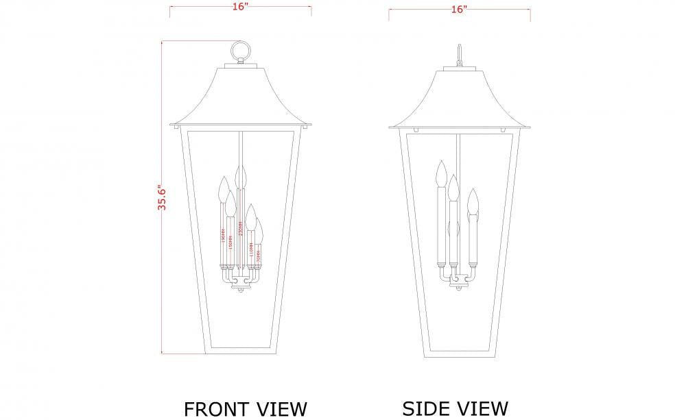 Z-Lite Lighting 5008CHXXL-BK Exterior Traditional - Black