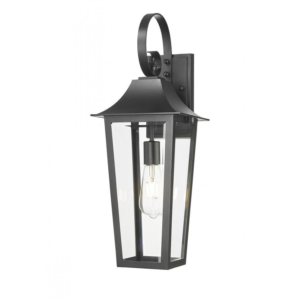1 Light Outdoor Wall Light-Clear Beveled