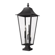 5 Light Outdoor Pier Mounted Fixture-Clear Beveled