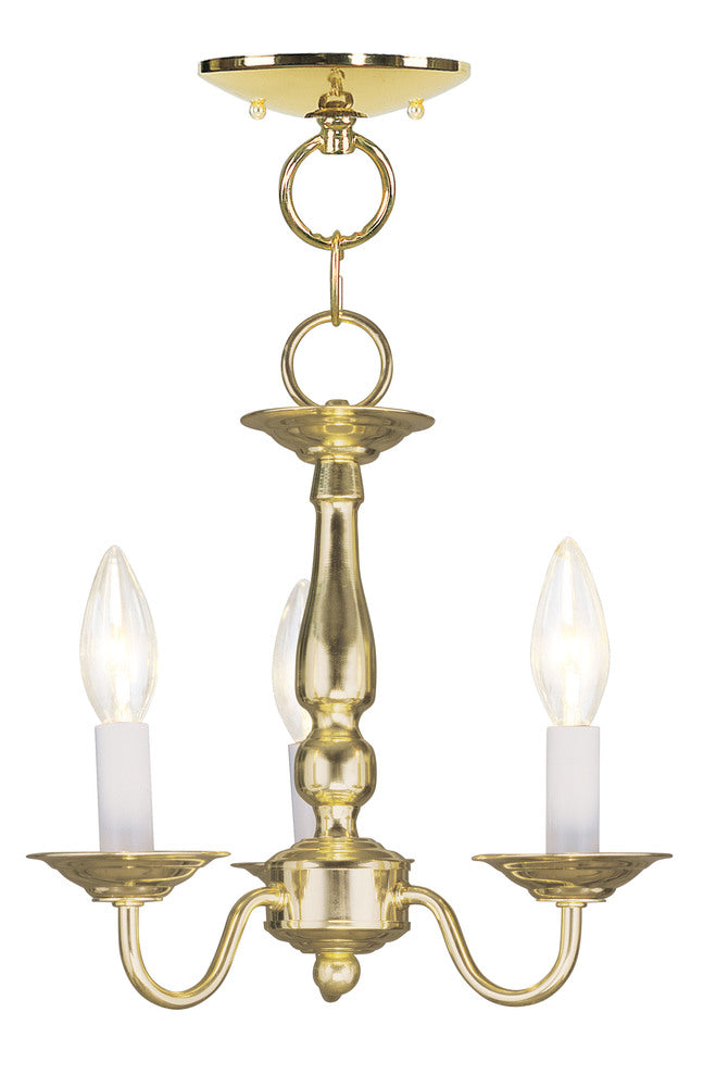 Livex Lighting WILLIAMSBURGH 5009-02 Semi Flush Mt Traditional - Polished Brass