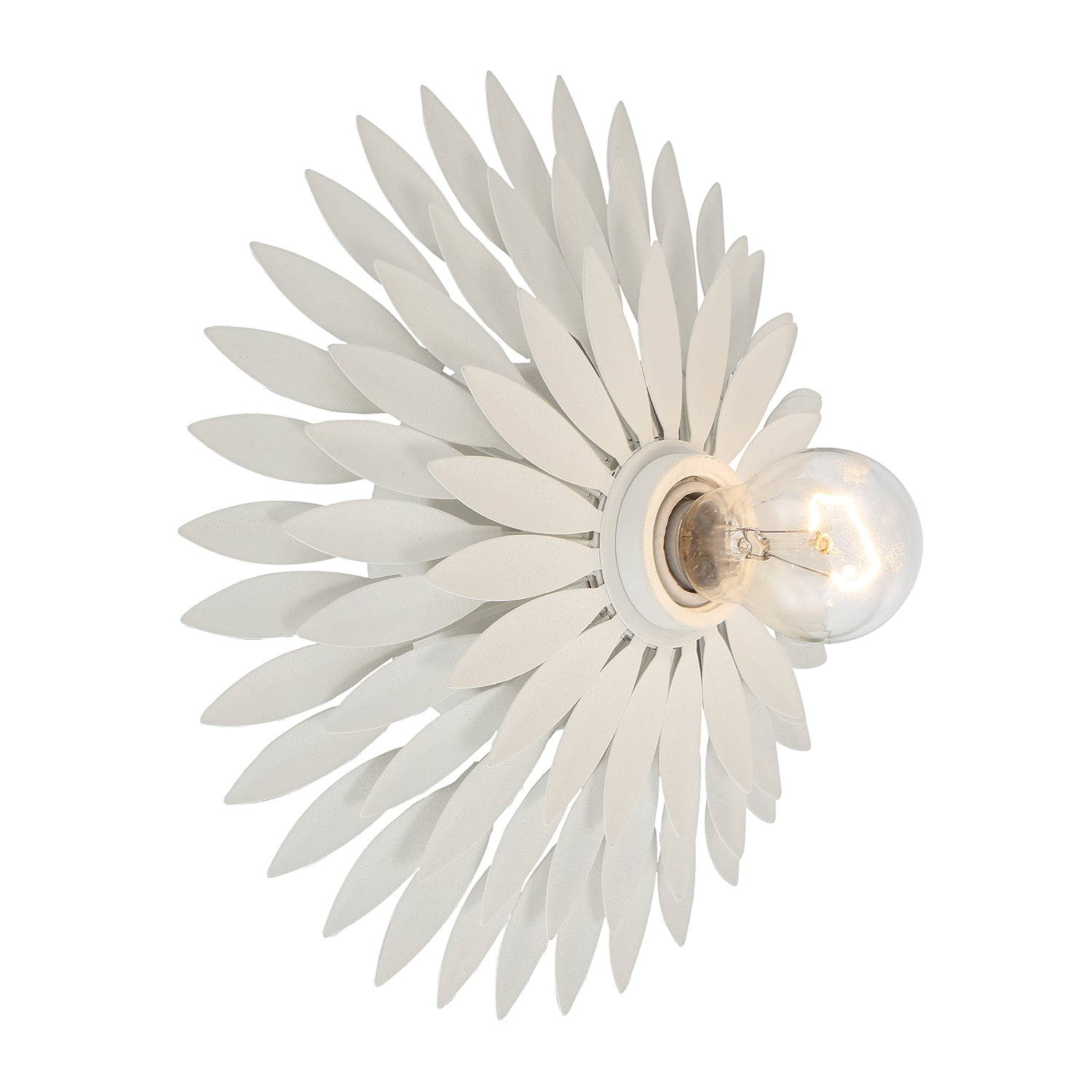 Crystorama Broche 500W-MT – 11 Inch – 1 Light – Sconce – Matte White – Damp Rated