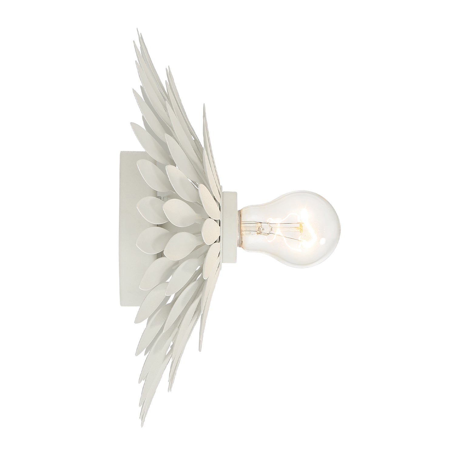 Crystorama Broche 500W-MT – 11 Inch – 1 Light – Sconce – Matte White – Damp Rated