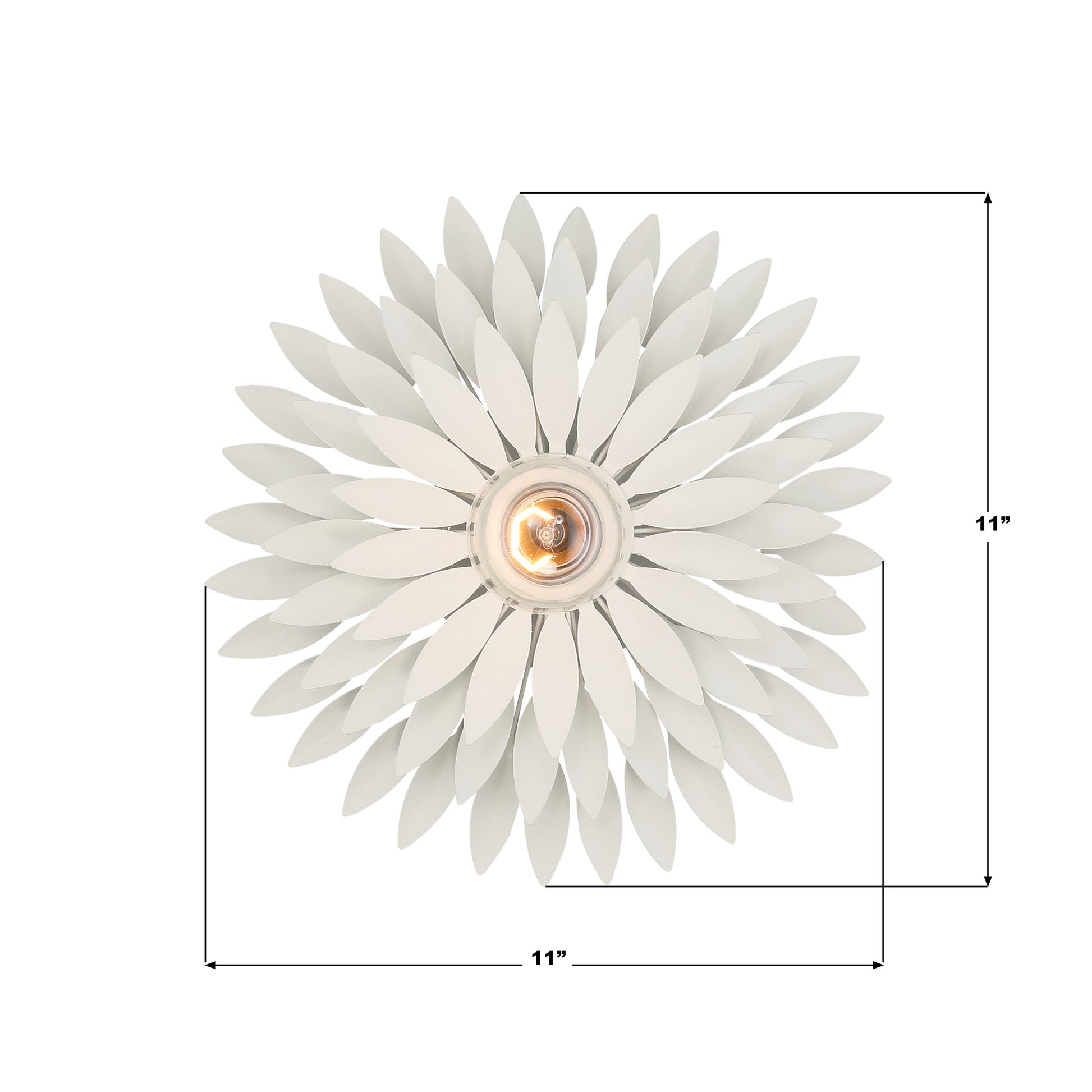 Crystorama Broche 500W-MT – 11 Inch – 1 Light – Sconce – Matte White – Damp Rated