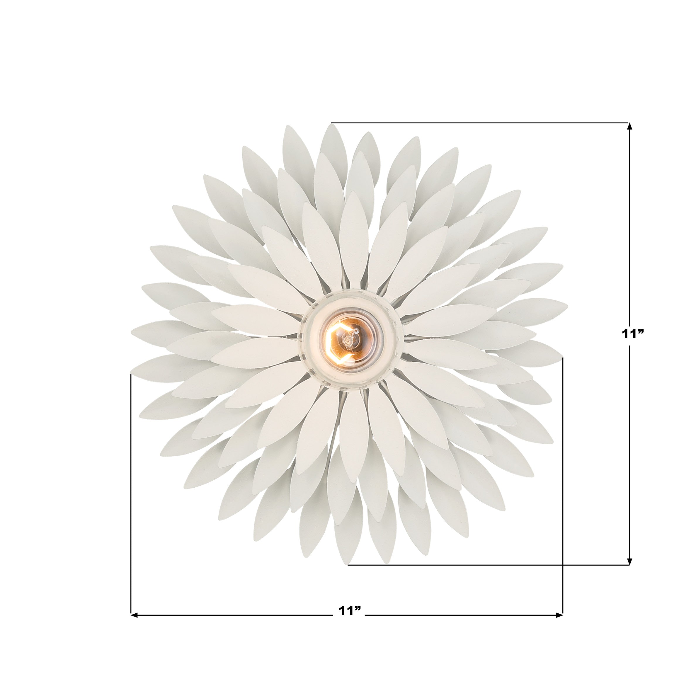 Crystorama Broche 500W-MT – 11 Inch – 1 Light – Sconce – Matte White – Damp Rated
