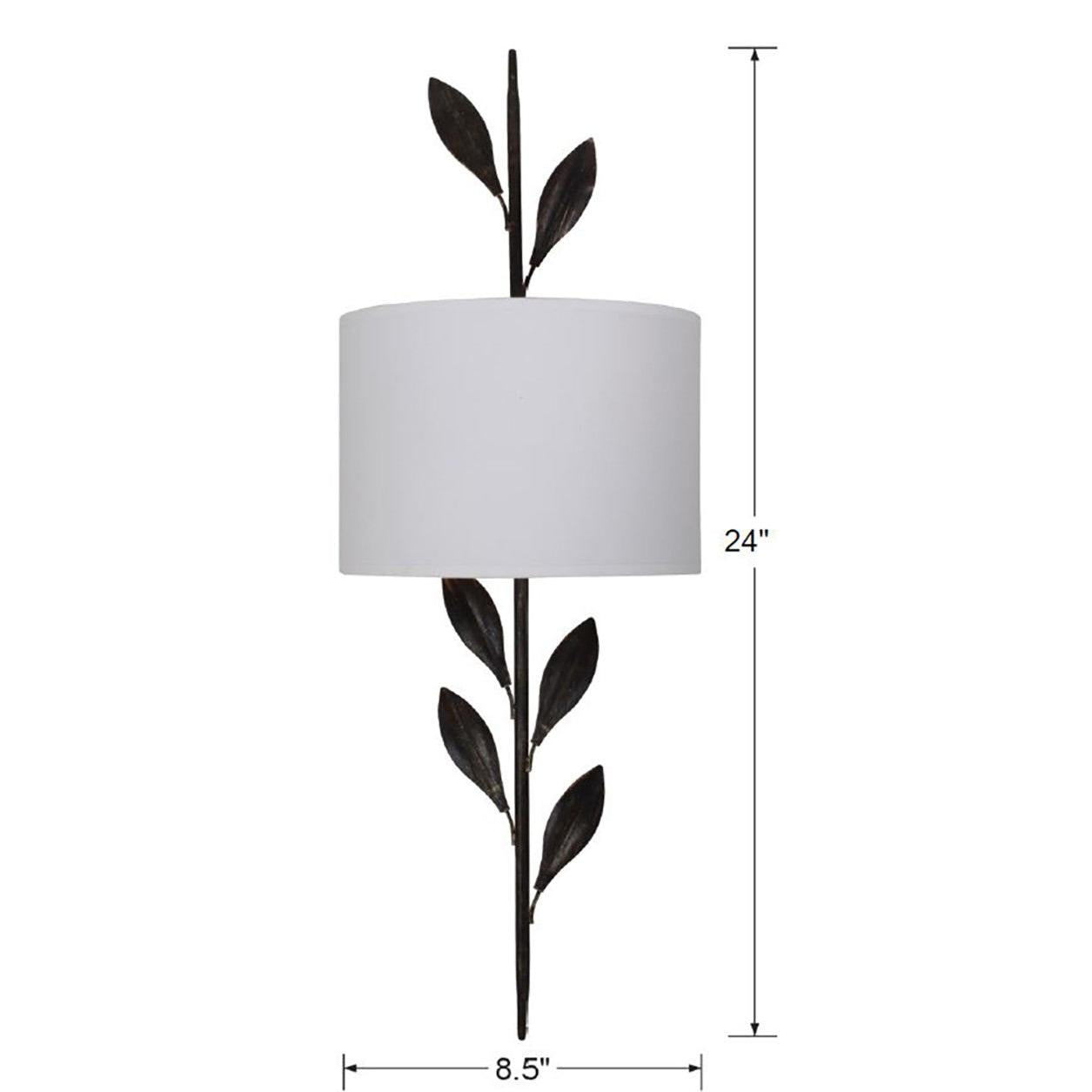 Crystorama Broche 501-EB – 8.5 Inch – 2 Light – Sconce – English Bronze – Dry Rated