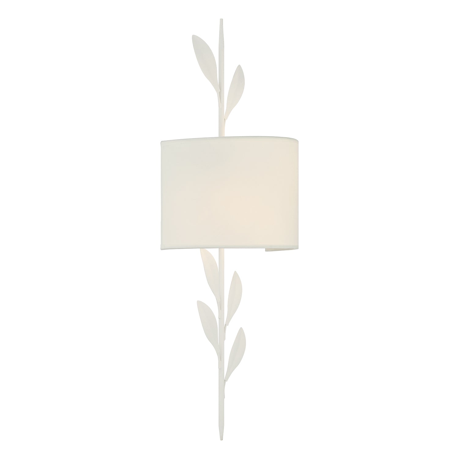 Crystorama Broche 501-MT – 8.5 Inch – 2 Light – Sconce – Matte White – Dry Rated