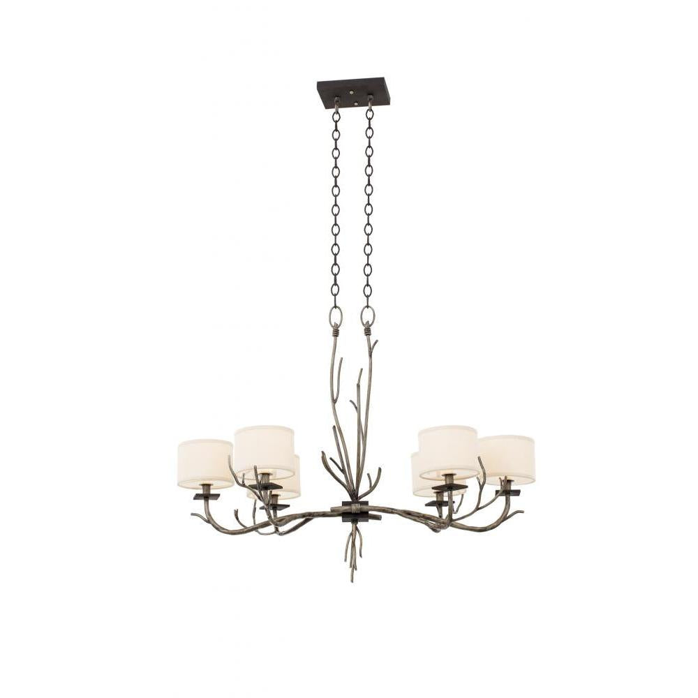 Denali 6 Light Oval Chandelier