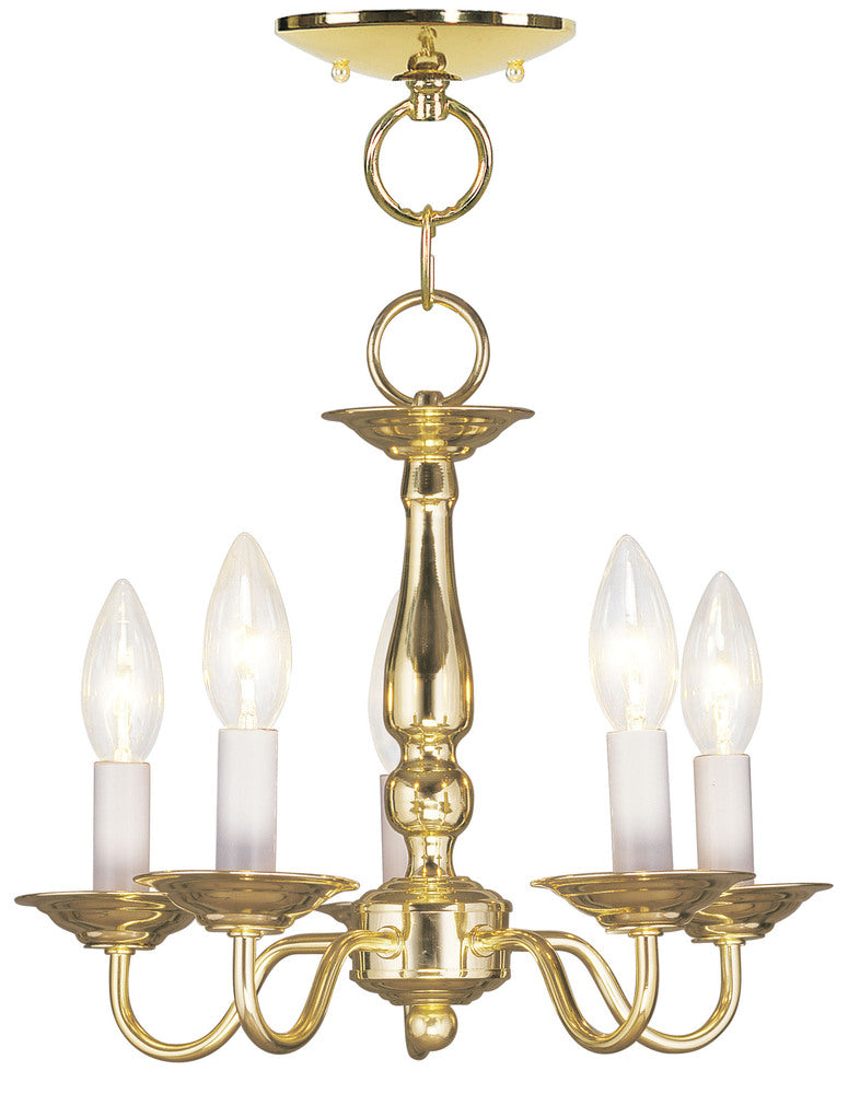 Livex Lighting WILLIAMSBURGH 5011-02 Semi Flush Mt Traditional - Polished Brass