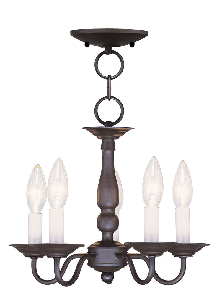 Livex Lighting WILLIAMSBURGH 5011-07 Mini Chandelier Traditional - Bronze