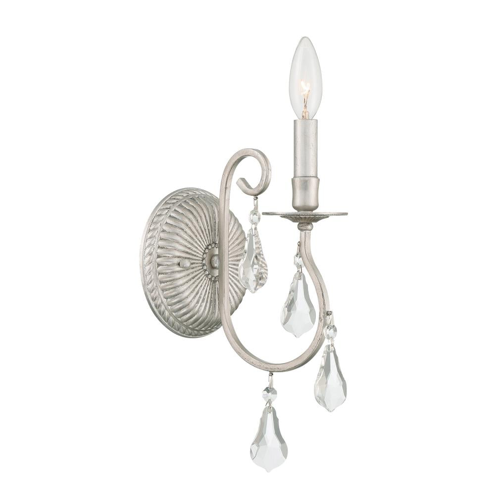 Crystorama ASHTON 5011-OS-CL-MWP Sconce Contemporary - Olde Silver