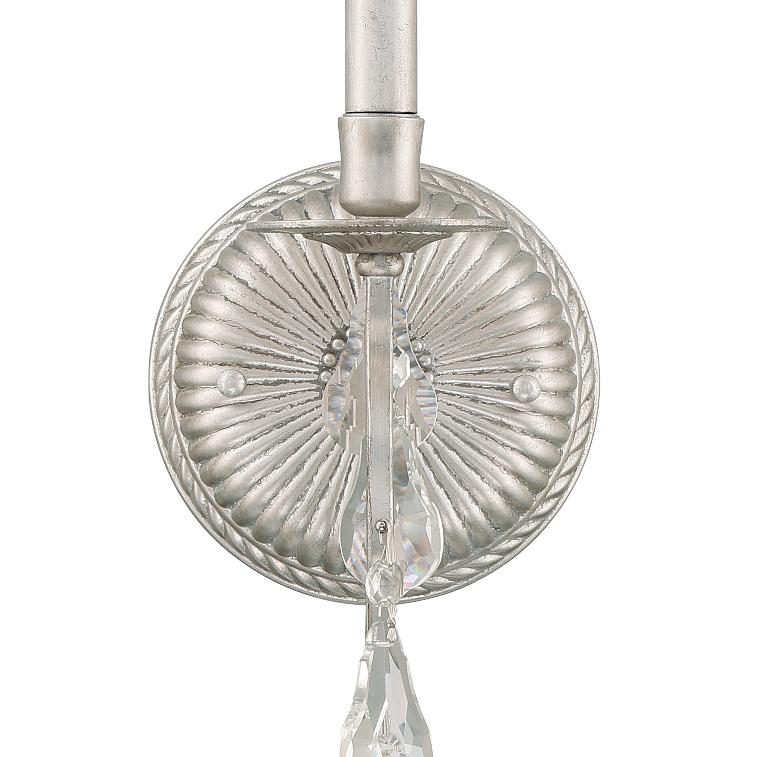 Crystorama Ashton 5011-OS-CL-MWP – 5.5 Inch – 1 Light – Sconce – Clear Crystal – Olde Silver – Damp Rated