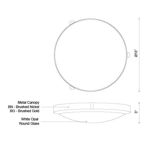 Floyd 13-in Brushed Gold LED Flush Mount