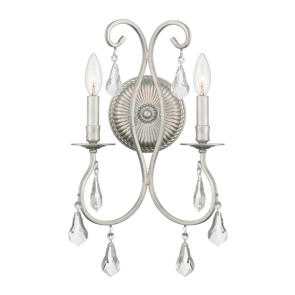 Crystorama ASHTON 5012-OS-CL-MWP Sconce Contemporary - Olde Silver