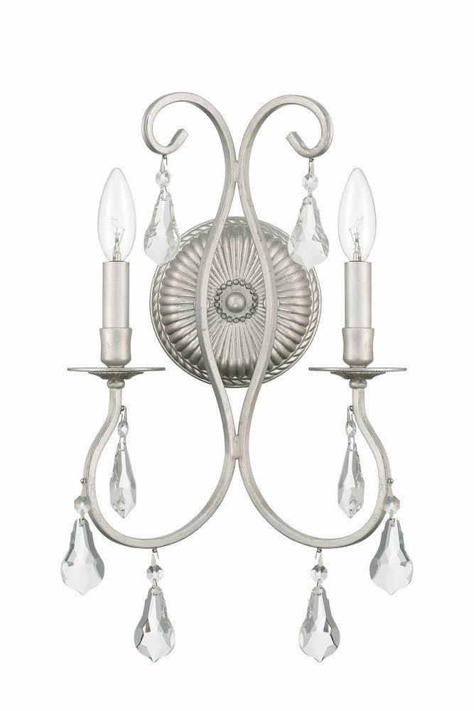 Crystorama ASHTON 5012-OS-CL-MWP Sconce Contemporary - Olde Silver