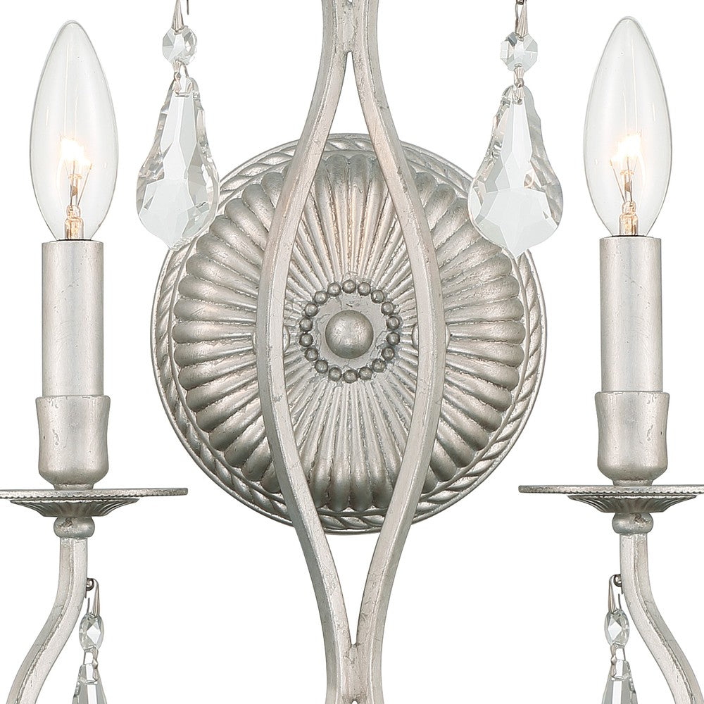 Crystorama ASHTON 5012-OS-CL-MWP Sconce Contemporary - Olde Silver