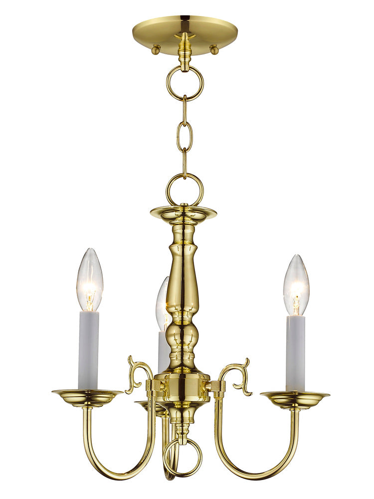 Livex Lighting WILLIAMSBURGH 5013-02 Mini Chandelier Traditional - Polished Brass