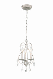 Crystorama Ashton 5013-OS-CL-MWP – 10 Inch – 3 Light – Chandelier – Clear Crystal – Olde Silver – Damp Rated
