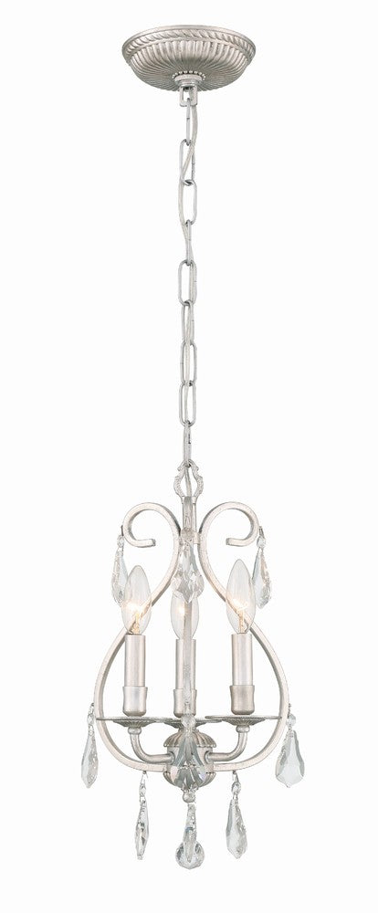 Crystorama ASHTON 5013-OS-CL-MWP Mini Chandelier Contemporary - Olde Silver