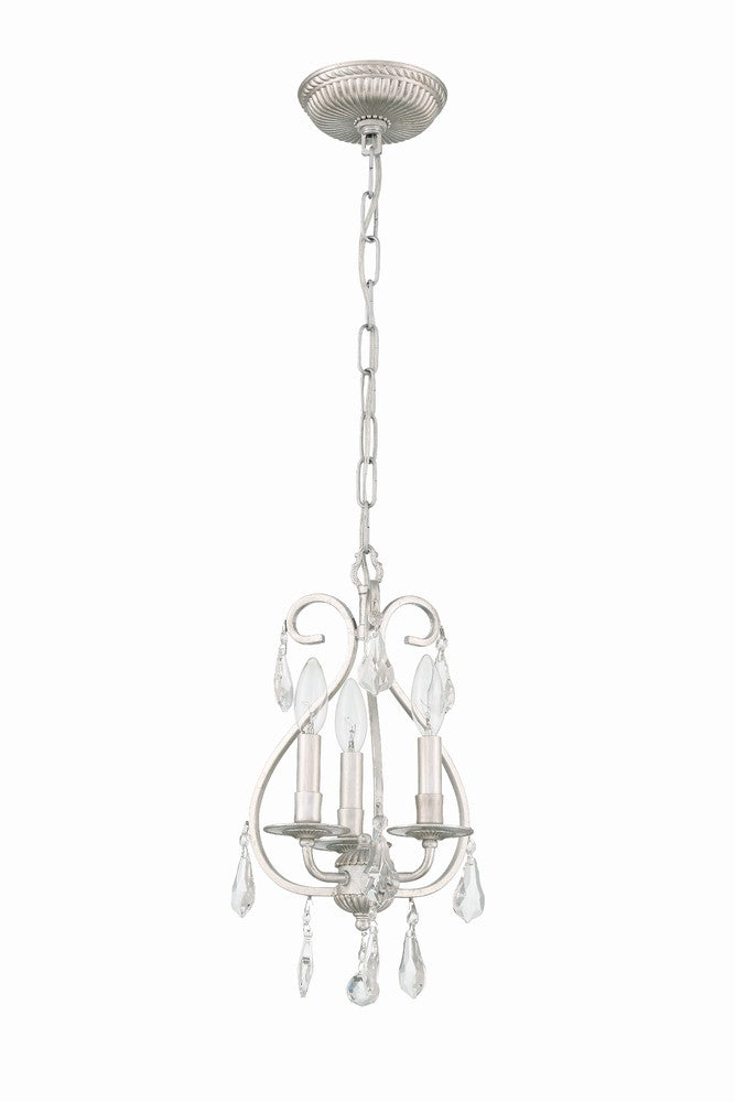 Crystorama ASHTON 5013-OS-CL-MWP Mini Chandelier Contemporary - Olde Silver