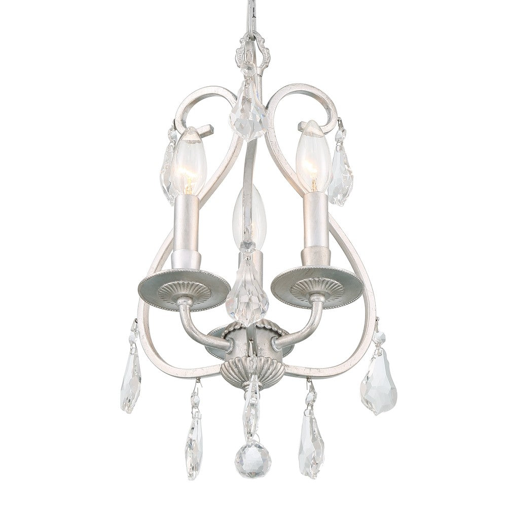 Crystorama ASHTON 5013-OS-CL-MWP Mini Chandelier Contemporary - Olde Silver