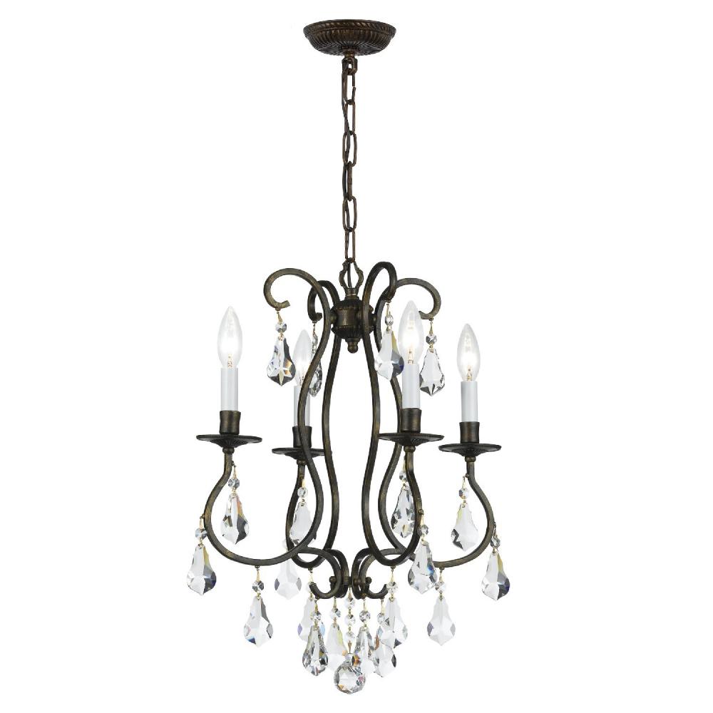 Crystorama ASHTON 5014-EB-CL-MWP Mini Chandelier Contemporary - English Bronze