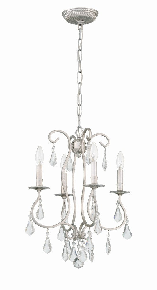 Crystorama ASHTON 5014-OS-CL-MWP Mini Chandelier Contemporary - Olde Silver