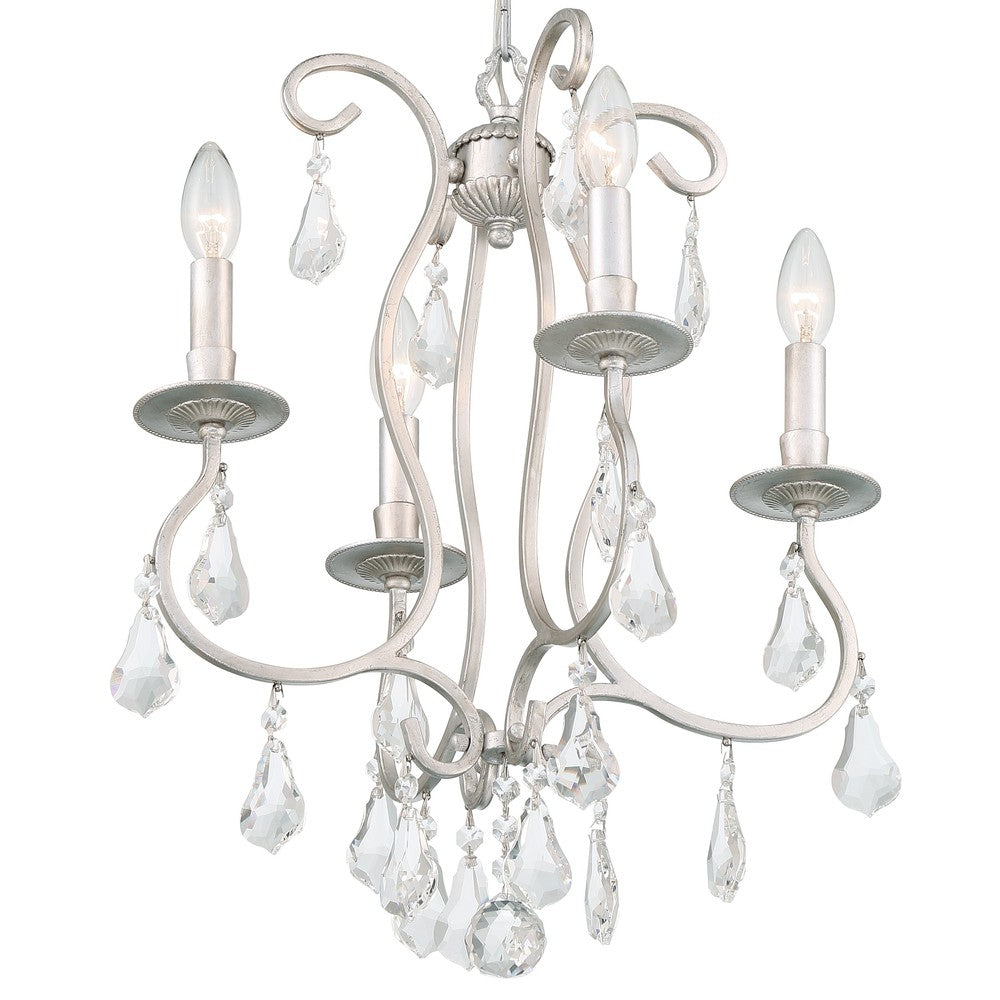 Crystorama ASHTON 5014-OS-CL-MWP Mini Chandelier Contemporary - Olde Silver