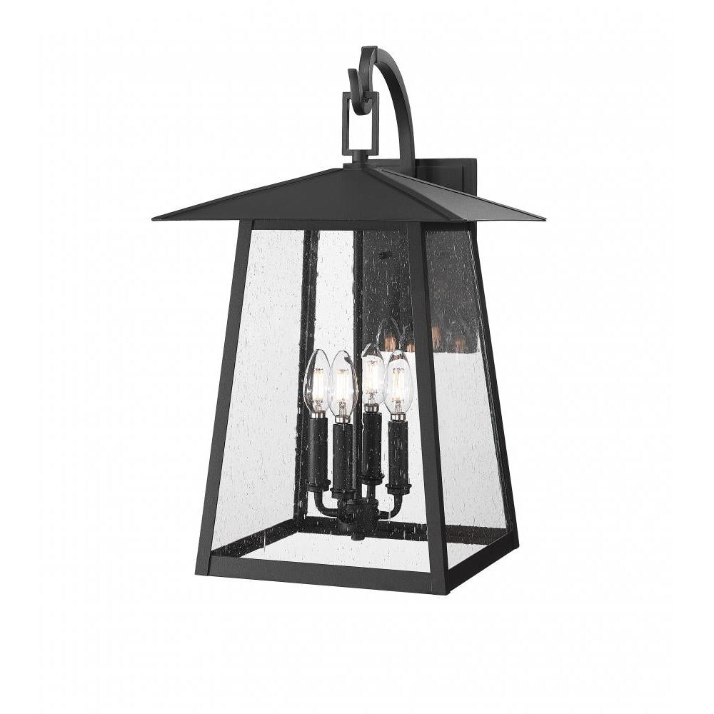 4 Light Outdoor Wall Light-Clear Seedy