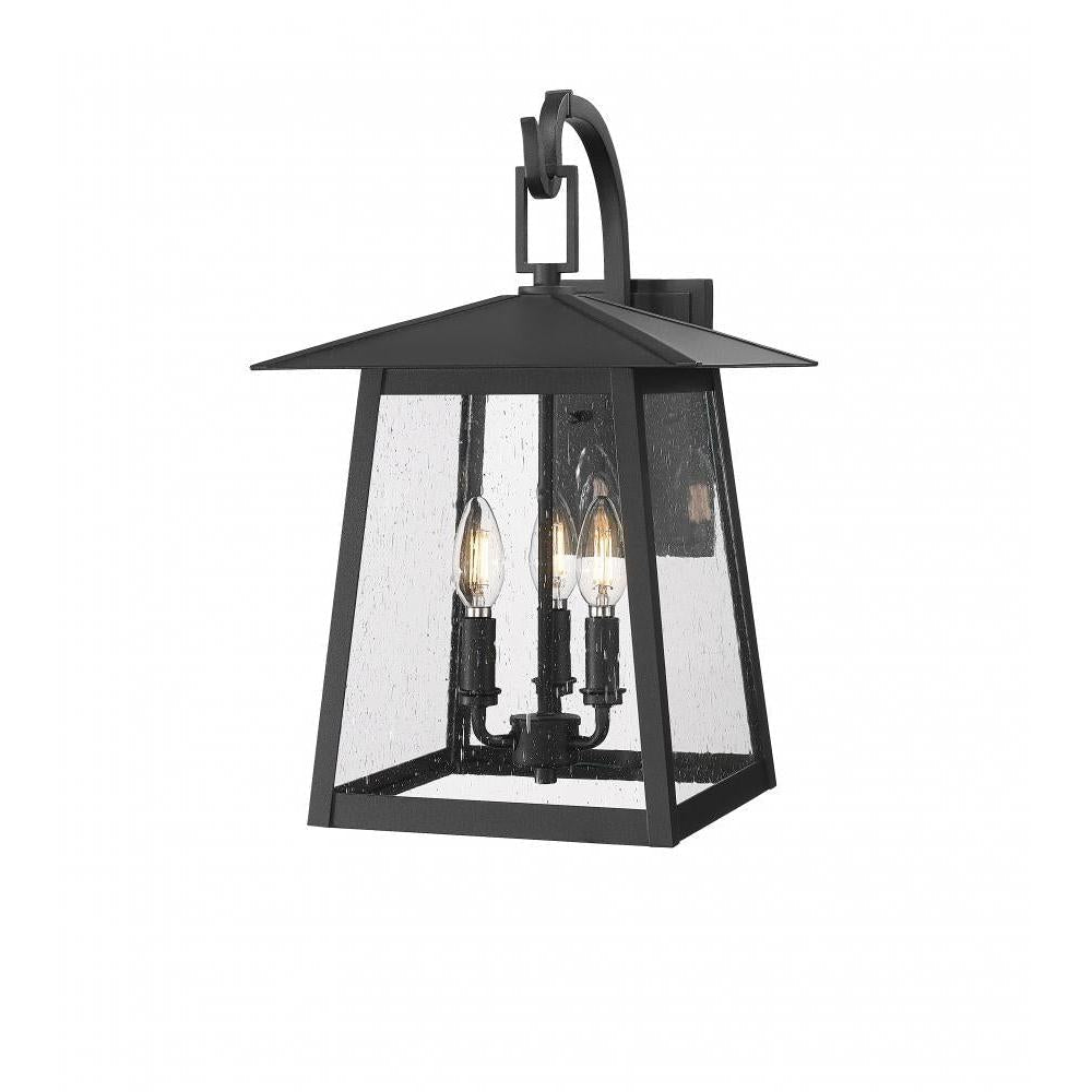 3 Light Outdoor Wall Light-Clear Seedy