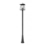 4 Light Outdoor Post Mounted Fixture-Clear Seedy