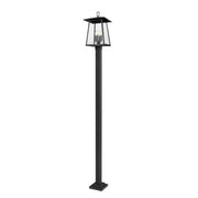 4 Light Outdoor Post Mounted Fixture-Clear Seedy