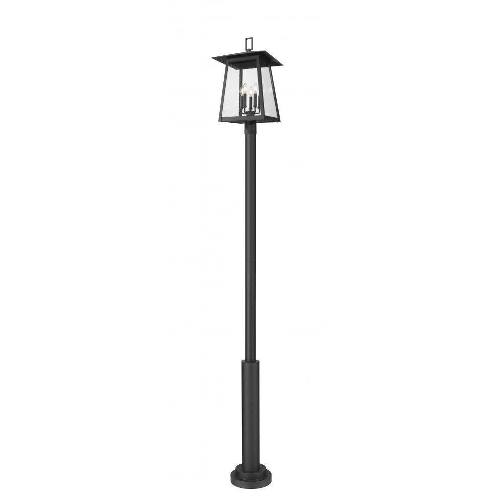 5 Light Outdoor Post Mounted Fixture-Clear Seedy
