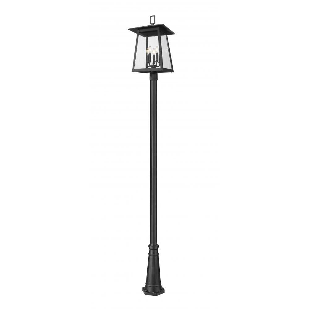 5 Light Outdoor Post Mounted Fixture-Clear Seedy