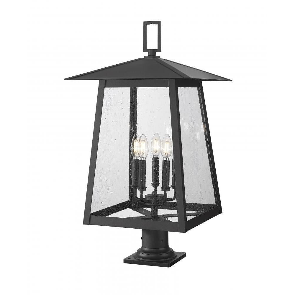 5 Light Outdoor Pier Mounted Fixture-Clear Seedy